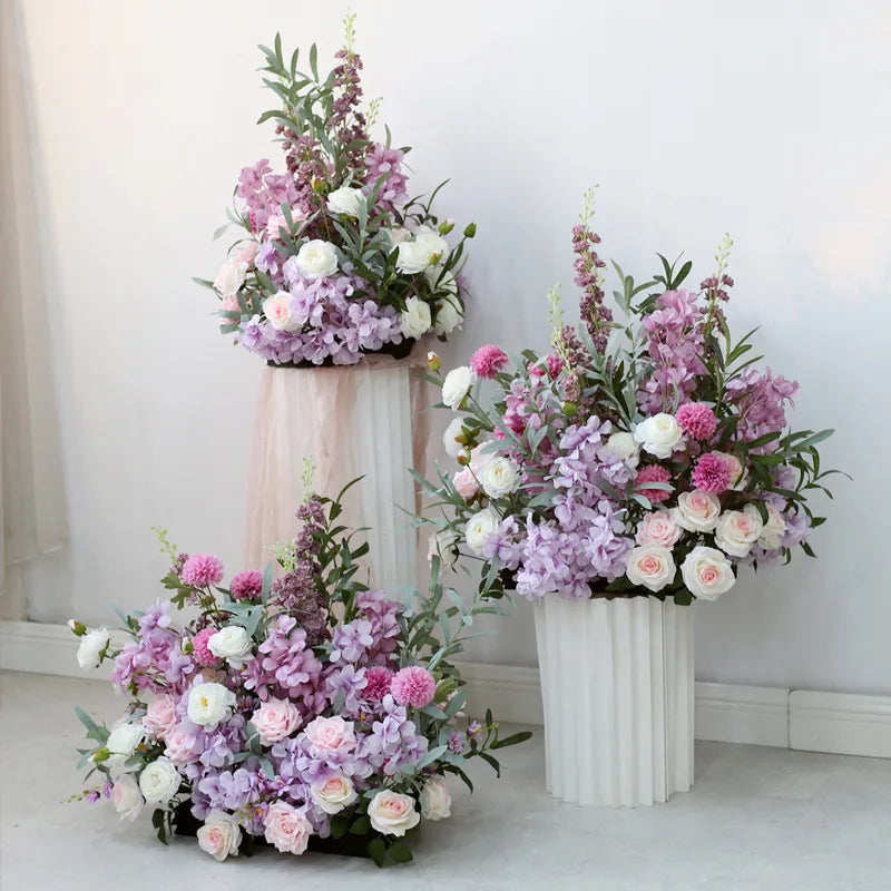 Bola de Flores Artificiais em Seda 35 a 70cm — Decoração Premium para Casamento e Festa