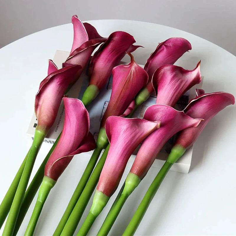 Buquê Copo de Leite Artificial 10 Hastes — Decoração para Casamento, Noiva e Primavera