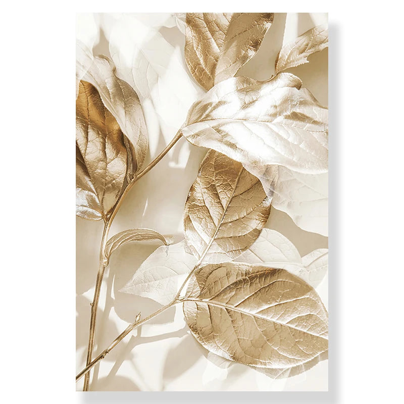 Quadro Decorativo Praia Dourada — Arte de Paisagem Nórdica Moderna para Sala