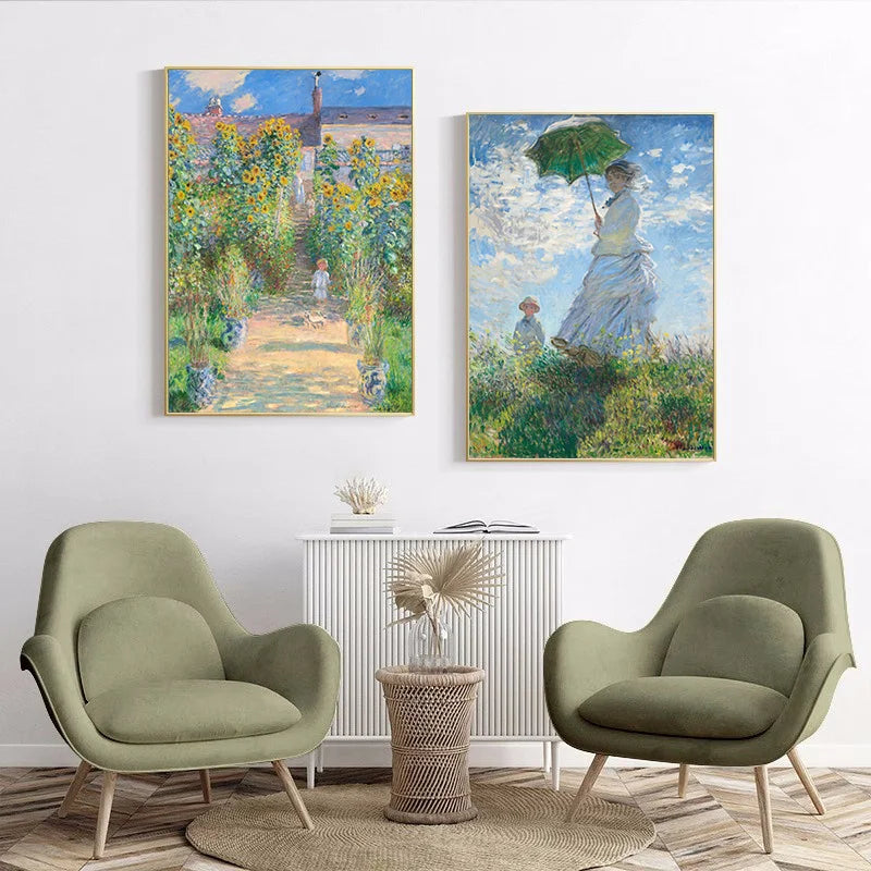 Quadro Decorativo Coleção Claude Monet — Arte Clássica para Sala e Hall