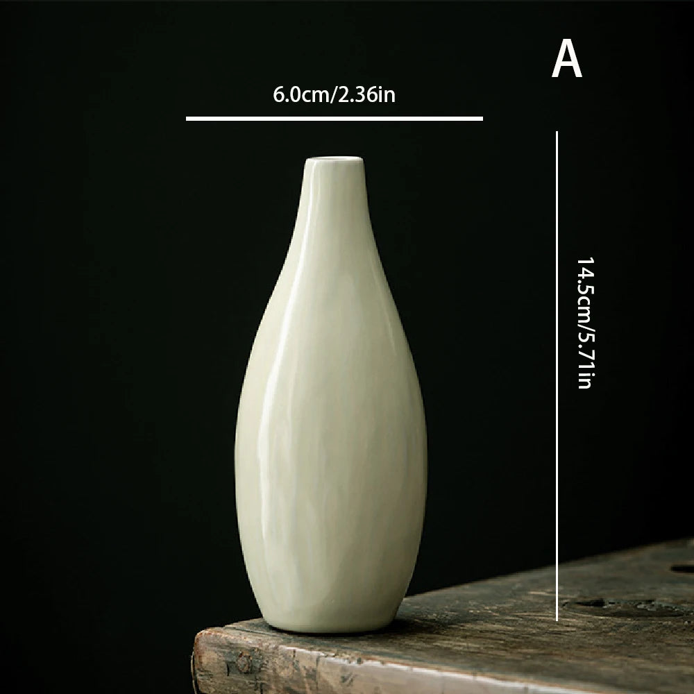Vaso Cerâmica Simples Hidropônico — Decoração de Mesa para Sala e Jantar