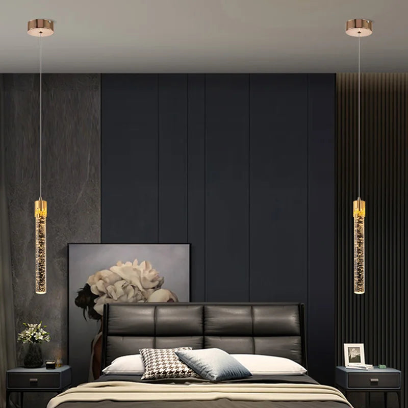 Lustre de Cristal de Luxo — Pendente Moderno para Sala, Cozinha e Quarto