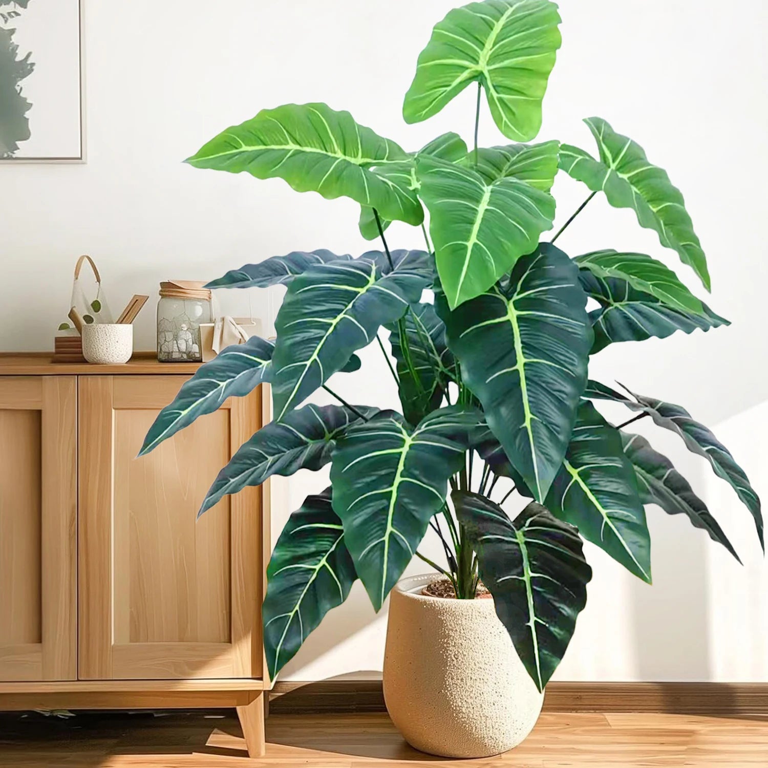 Planta Artificial Costela de Adão e Folha de Tartaruga — 47 a 132cm Decoração Tropical