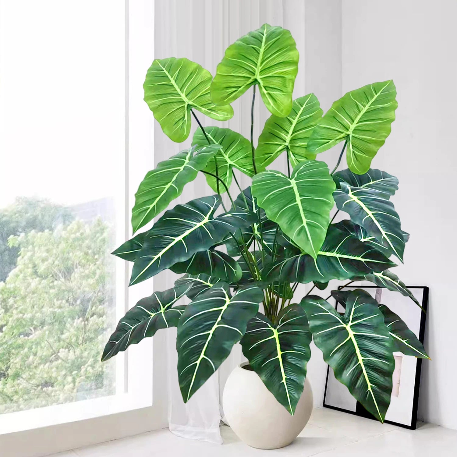 Planta Artificial Costela de Adão e Folha de Tartaruga — 47 a 132cm Decoração Tropical