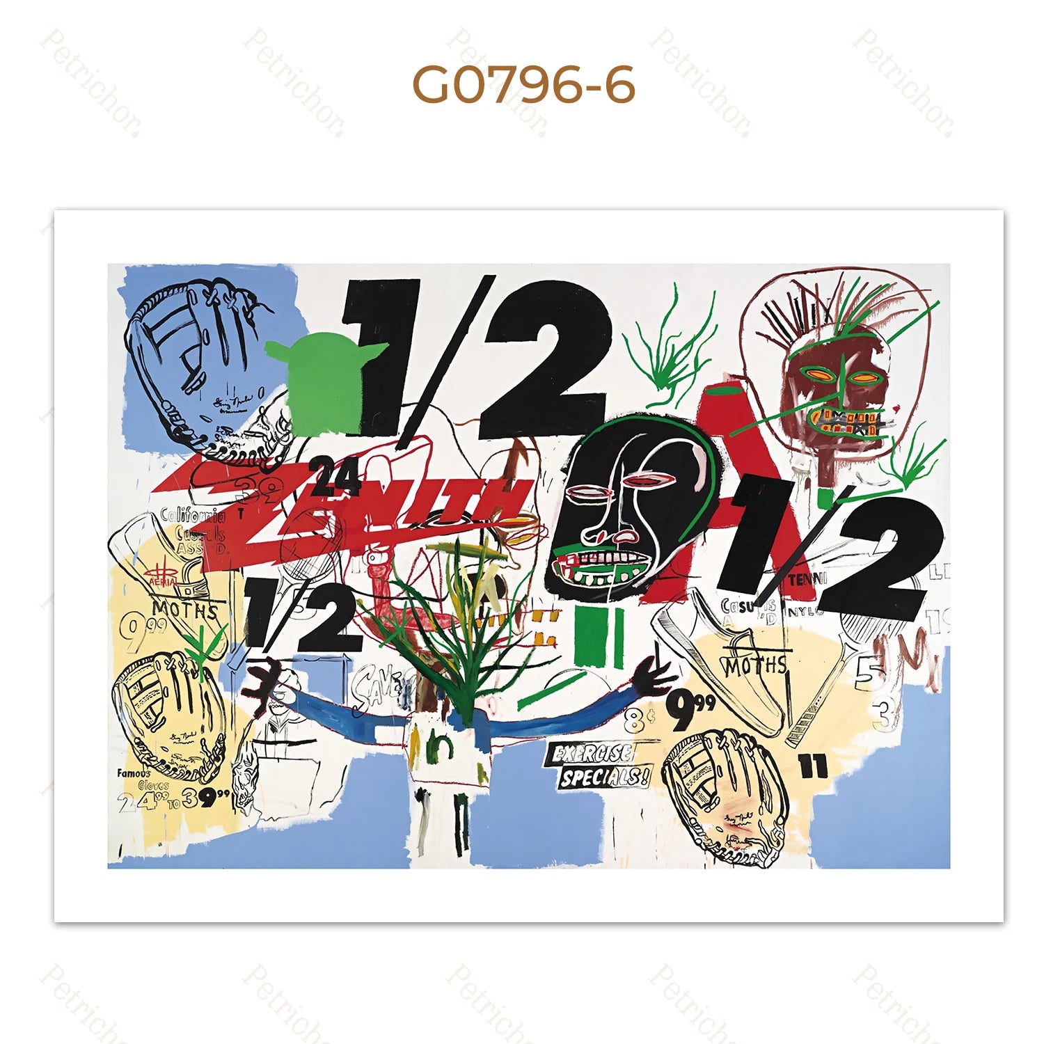 Quadro Decorativo Grafite Urbano Abstrato — Arte Street Art para Sala