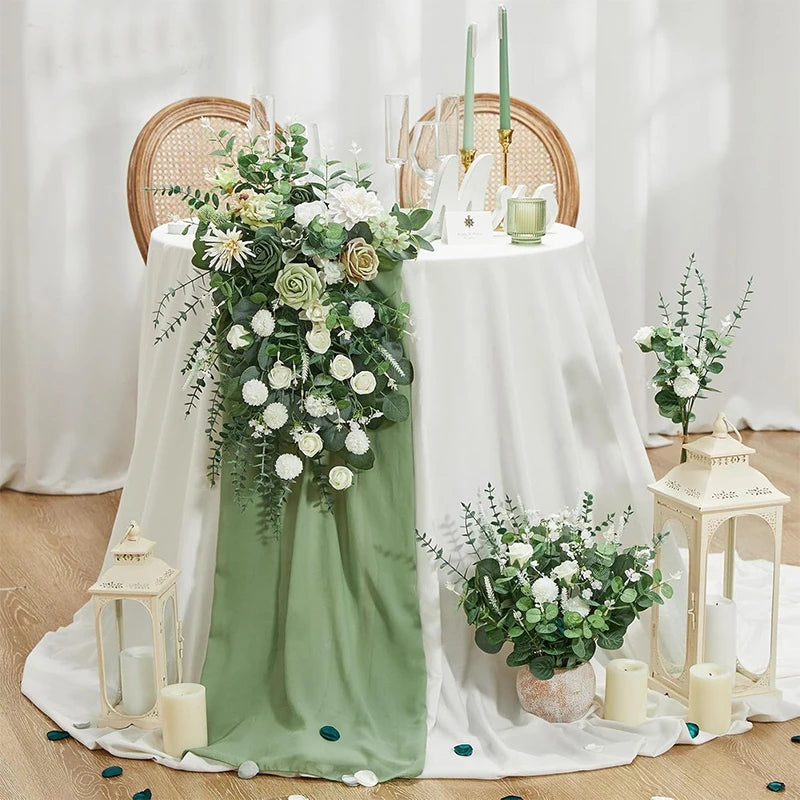 Ramos Artificiais de Eucalipto com Folhas Prateadas — Buquê para Casamento e Decoração