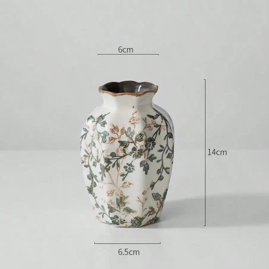 Vaso Cerâmica Rachado Gelo Azul Antigo Zen — Hidropônico para Sala e Mesa