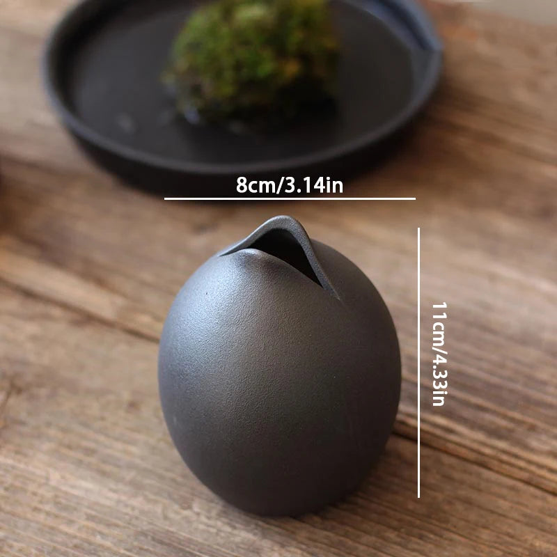 Vaso Cerâmica Simples Hidropônico — Decoração de Mesa para Sala e Jantar