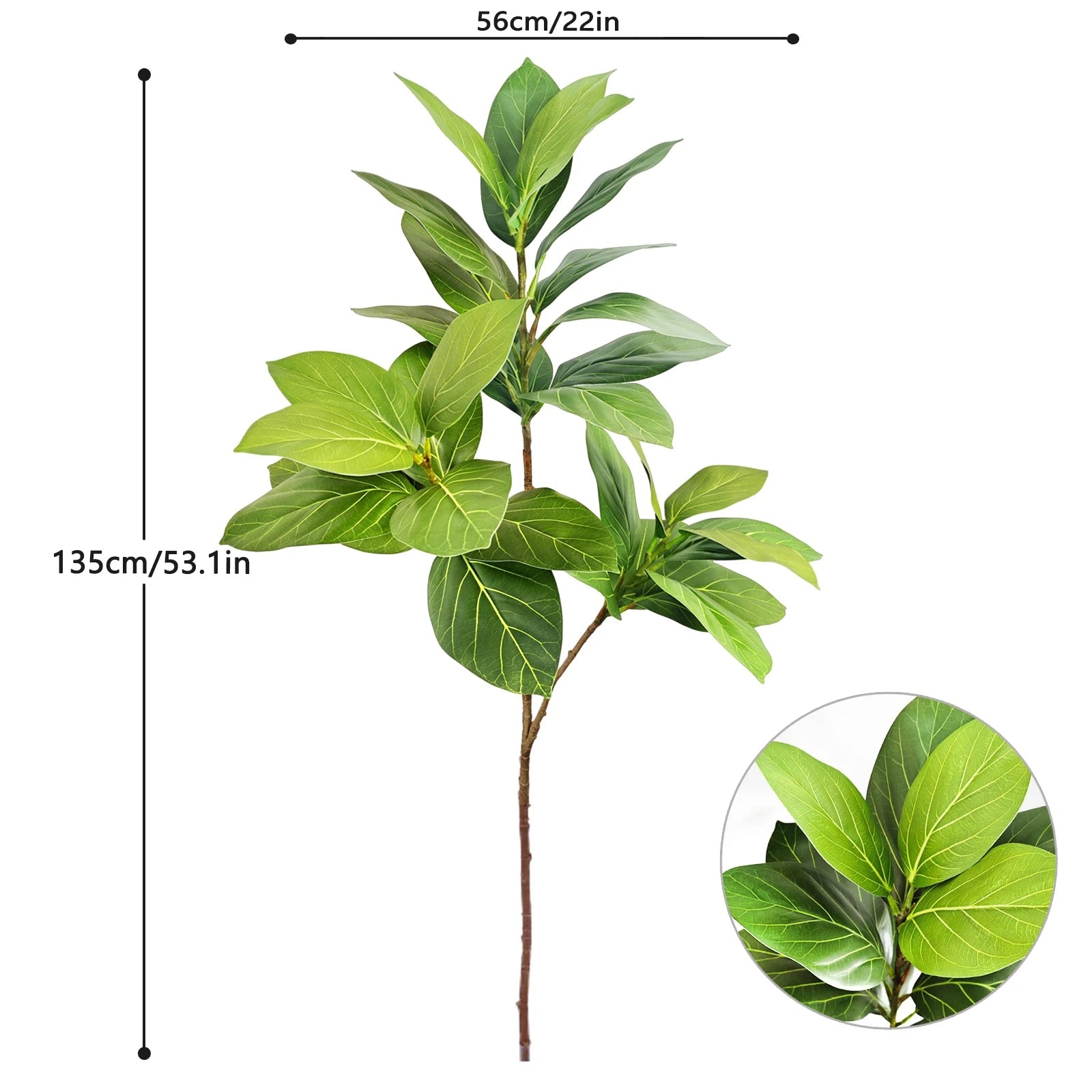 Ficus Lyrata Artificial Extra Grande 77 a 135cm — Para Jardim, Varanda e Escritório