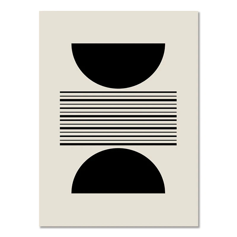 Kit Quadros Geometrico Folhas Arco-Iris Boho — Arte Abstrata Nórdica para Sala