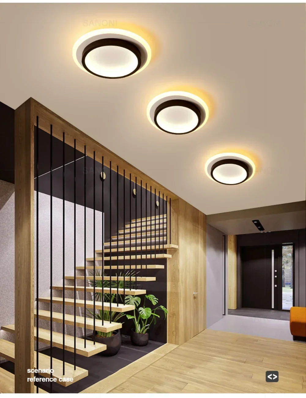 Luminária de Teto LED Redonda Flush Mount — Para Corredor, Escada, Banheiro e Quarto