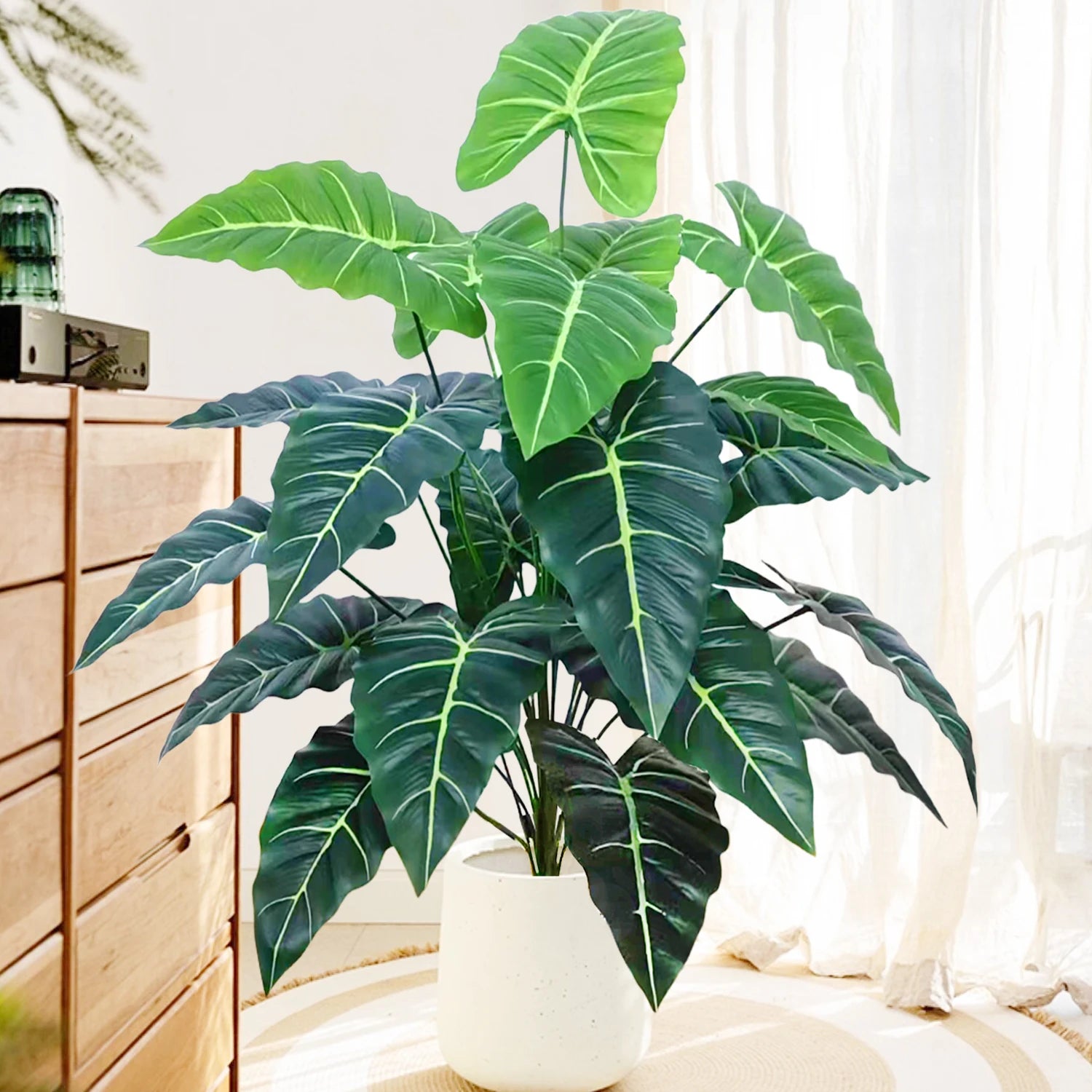 Planta Artificial Costela de Adão e Folha de Tartaruga — 47 a 132cm Decoração Tropical