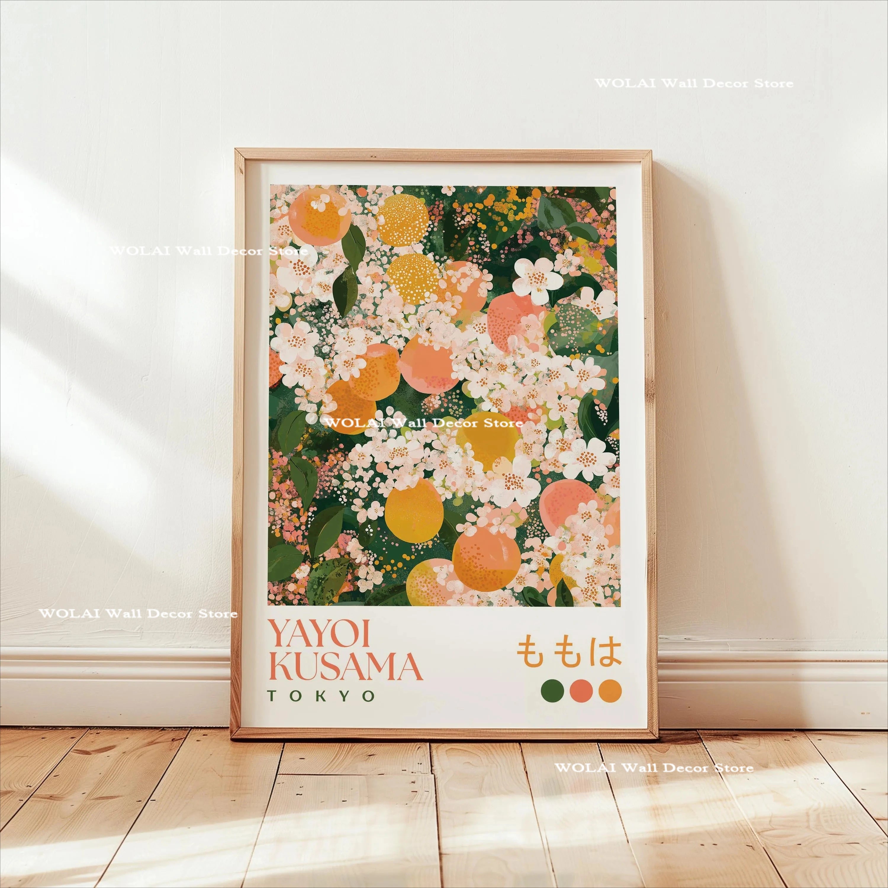 Quadro Decorativo Carpas Koi e Medusas — Arte Japonesa Estilo Hokusai para Sala
