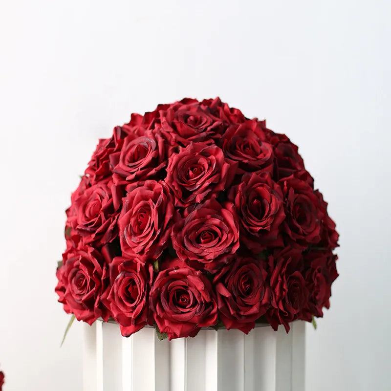 Bola de Flores Artificiais em Seda 35 a 70cm — Decoração Premium para Casamento e Festa