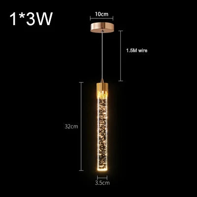 Lustre de Cristal de Luxo — Pendente Moderno para Sala, Cozinha e Quarto