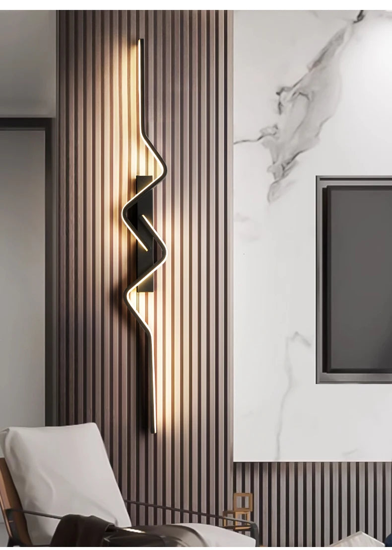 Arandela LED Moderna para Escada — Luminária de Parede Nórdica para Sala e Corredor