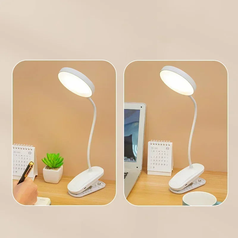 Luminária de Mesa LED Vintage Touch — Metálica Recarregável para Escritório e Quarto