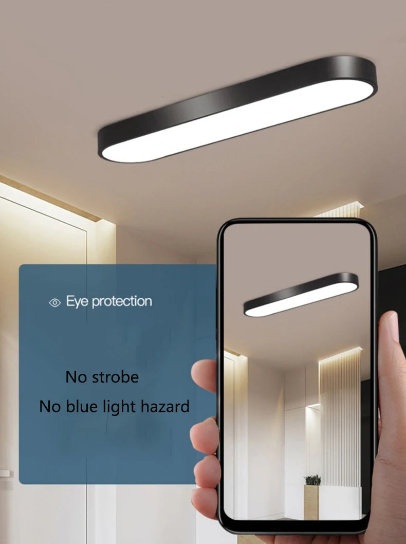 Luminária de Teto LED Ultra Fina — Para Corredor, Quarto e Cozinha