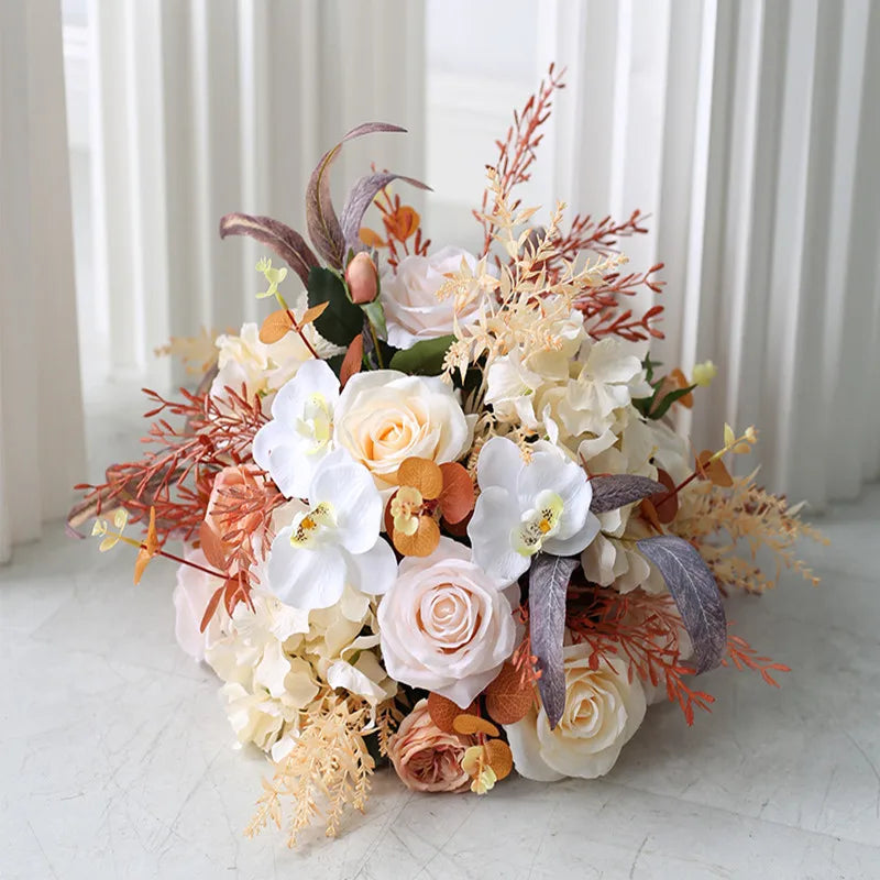 Bola de Flores Artificiais em Seda 35 a 70cm — Decoração Premium para Casamento e Festa