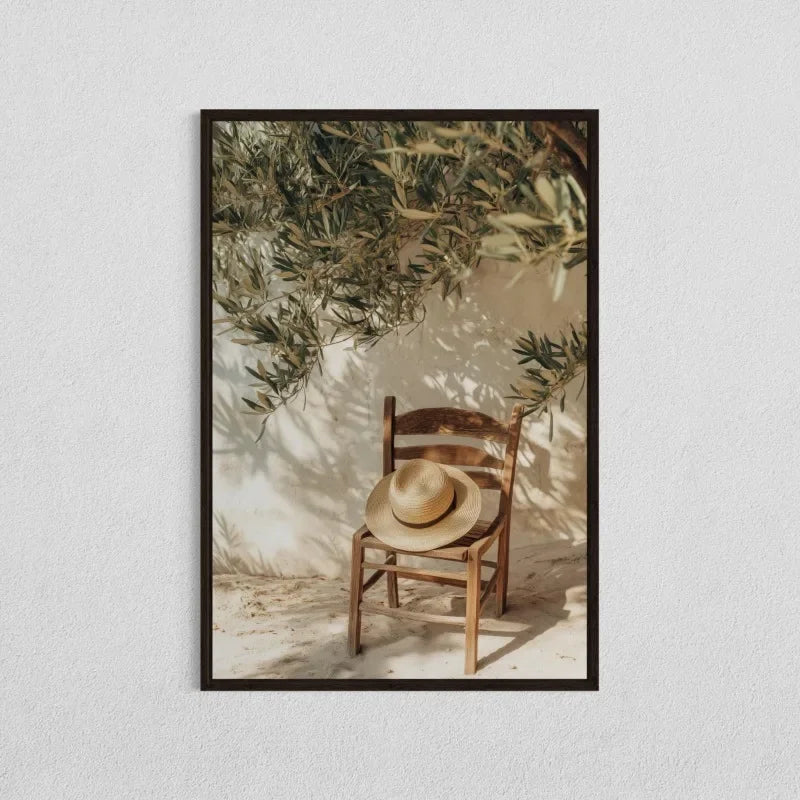 Quadro Decorativo Oliveira Mediterrânea sem Moldura — Arte Botânica para Sala