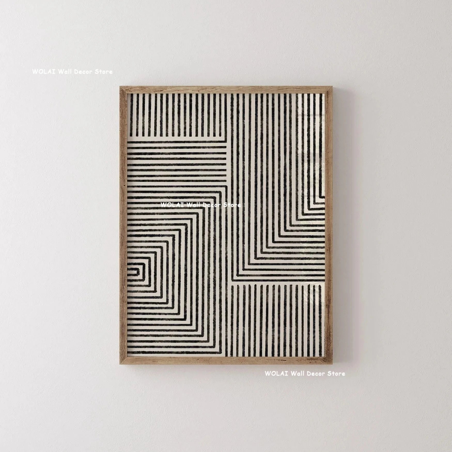 Quadro Decorativo Plantas Bege e Preto — Arte Floral Minimalista para Sala