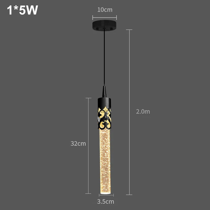 Lustre de Cristal de Luxo — Pendente Moderno para Sala, Cozinha e Quarto