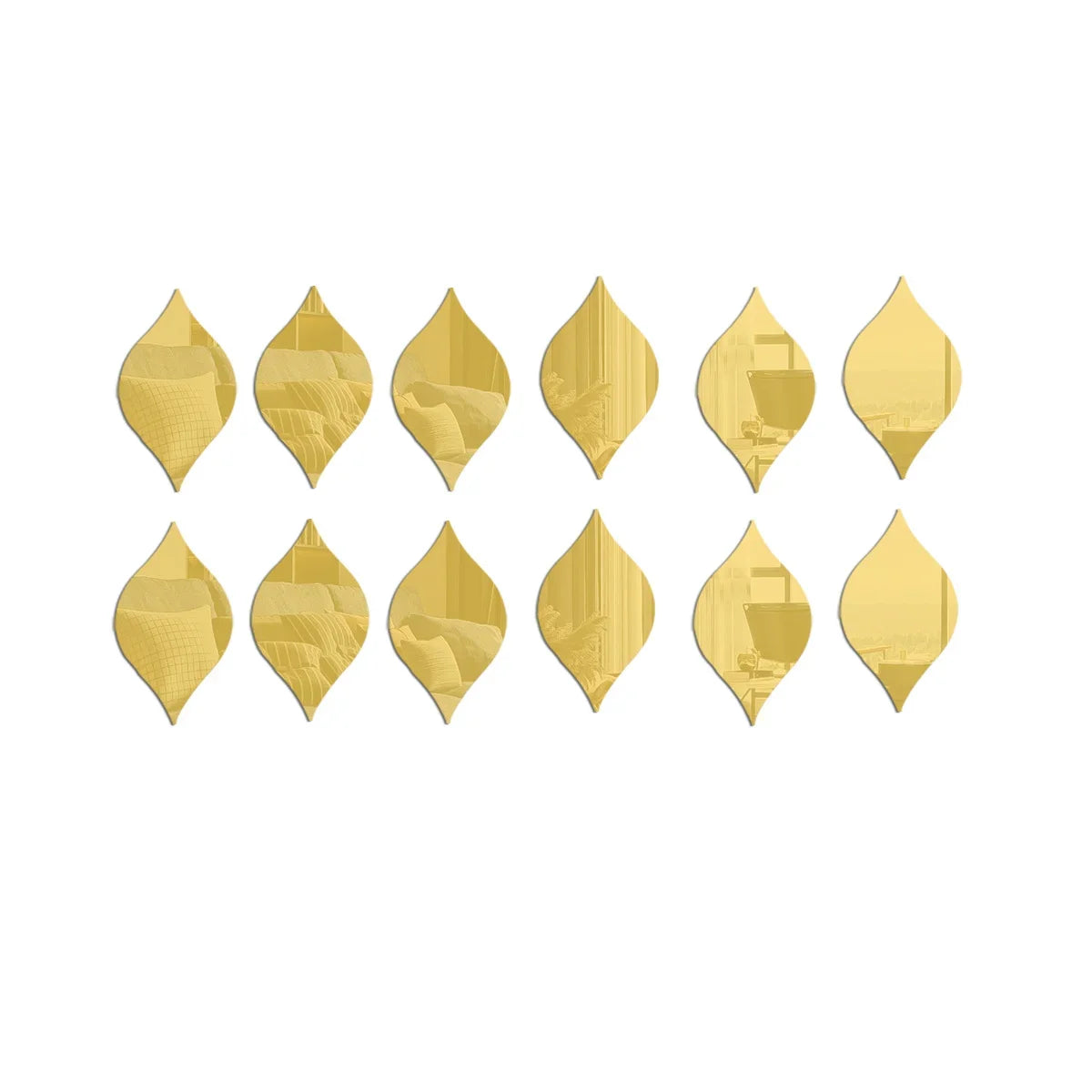 Adesivo Espelho Gota d'Água Acrílico 3D Kit 10 a 30 Peças — Decoração DIY para Sala
