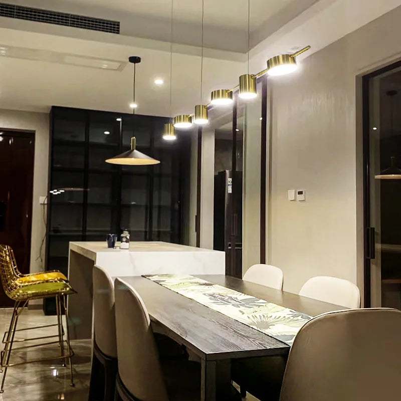 Lustre de Teto LED Regulável — Luminária Pendente para Sala de Jantar e Cozinha