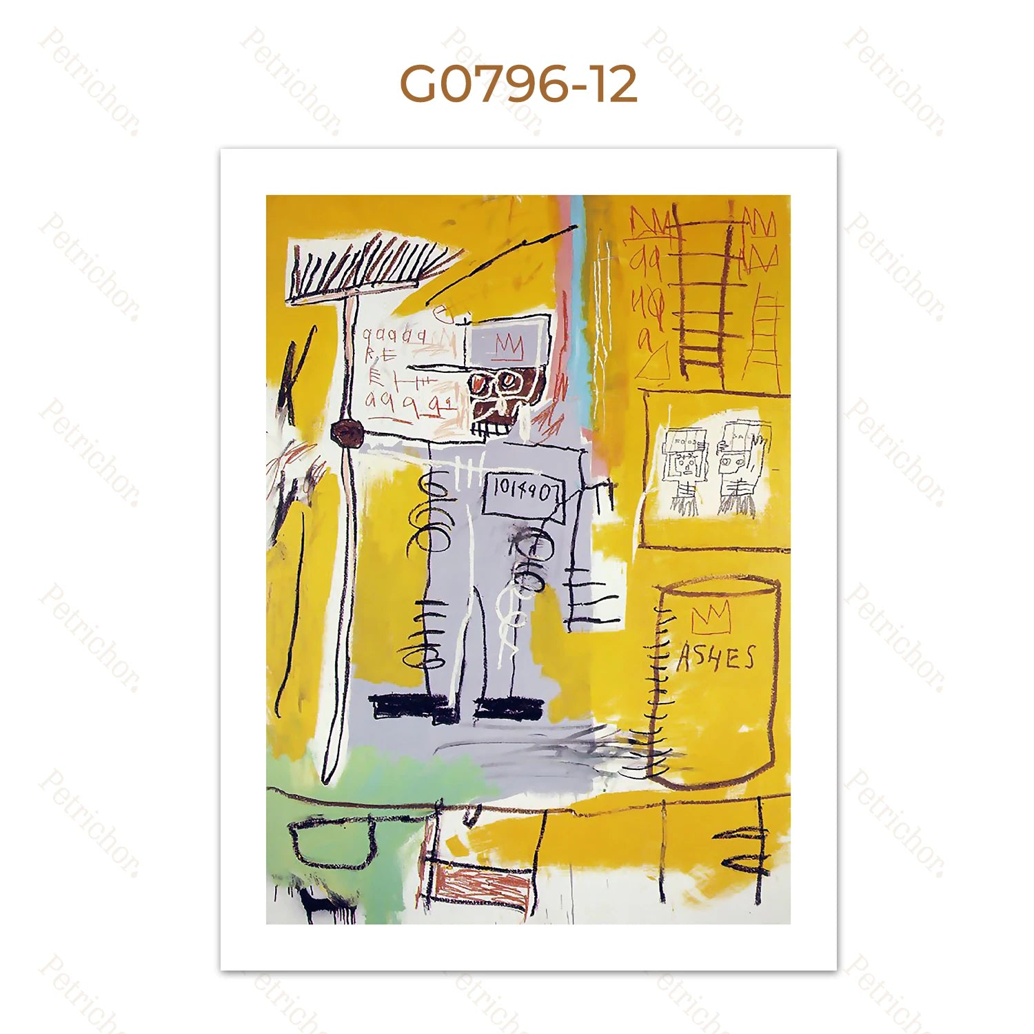 Quadro Decorativo Grafite Urbano Abstrato — Arte Street Art para Sala