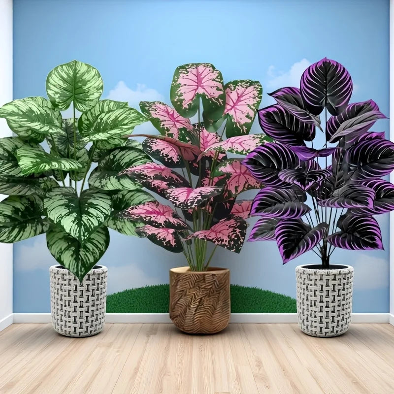 Kit 3 Plantas Artificiais Bonsai 60cm — Verde Natural Exuberante para Sala e Escritório