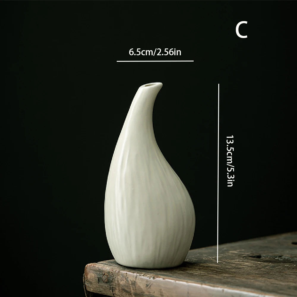 Vaso Cerâmica Simples Hidropônico — Decoração de Mesa para Sala e Jantar