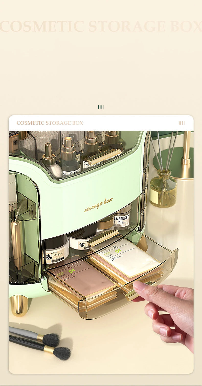 Organizador de Maquiagem em Acrílico — Cosméticos, Joias e Acessórios para Mesa e Banheiro