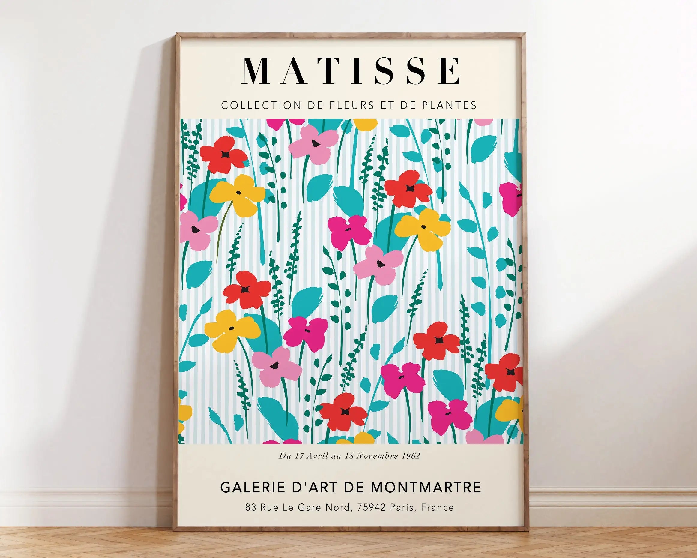 Quadro Decorativo Flores Matisse — Arte Botânica Vintage para Sala