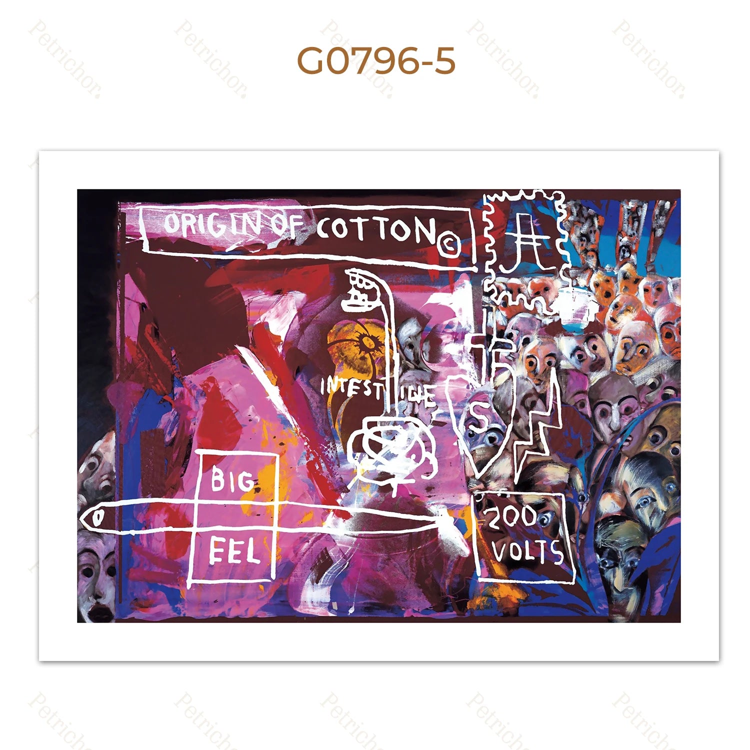 Quadro Decorativo Grafite Urbano Abstrato — Arte Street Art para Sala