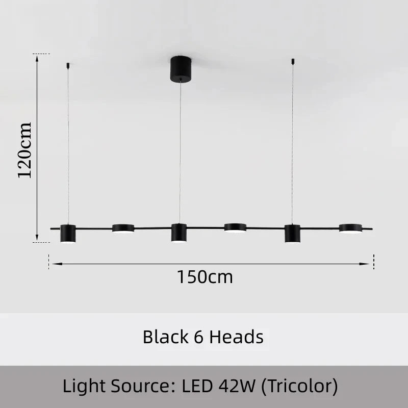Lustre de Teto LED Regulável — Luminária Pendente para Sala de Jantar e Cozinha