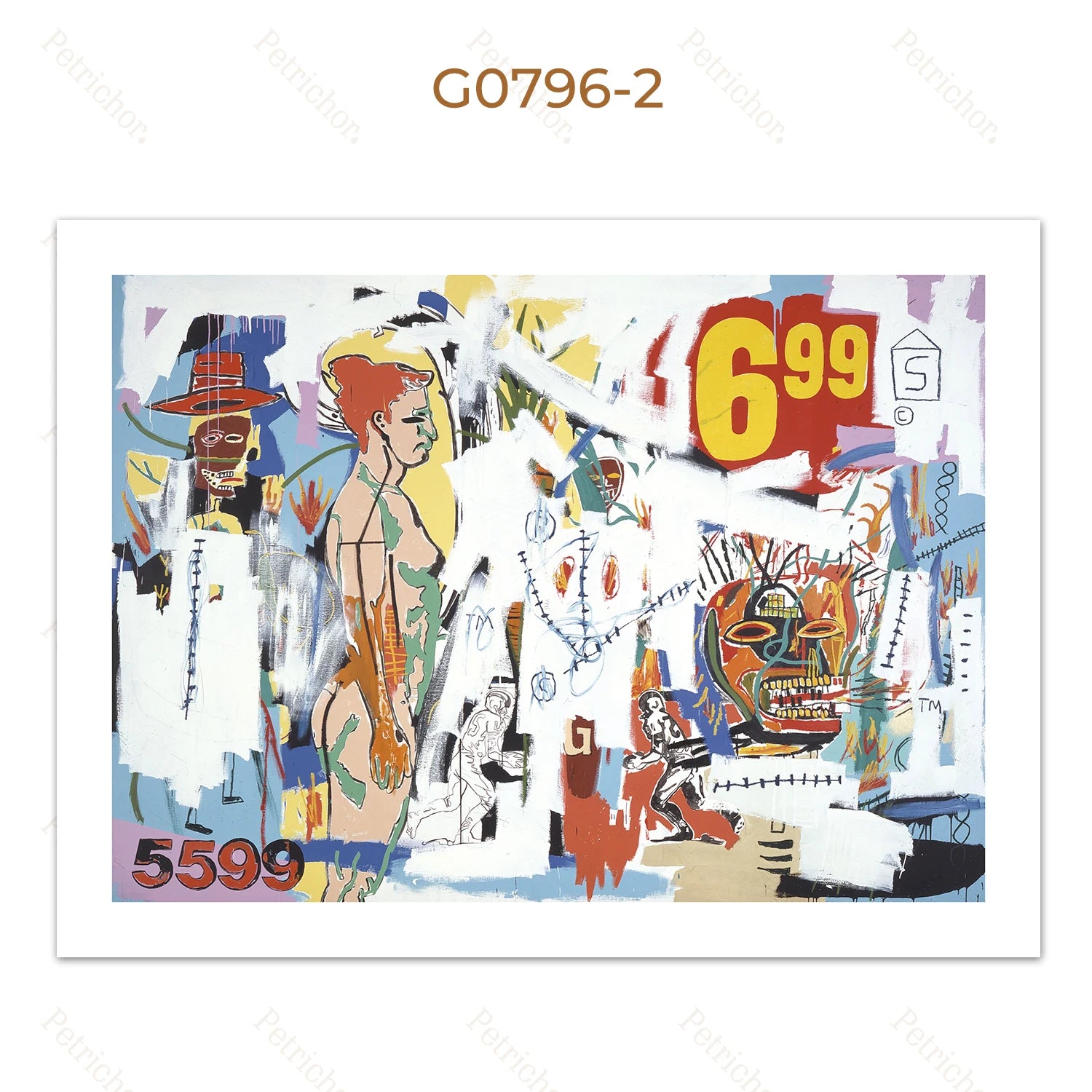 Quadro Decorativo Grafite Urbano Abstrato — Arte Street Art para Sala
