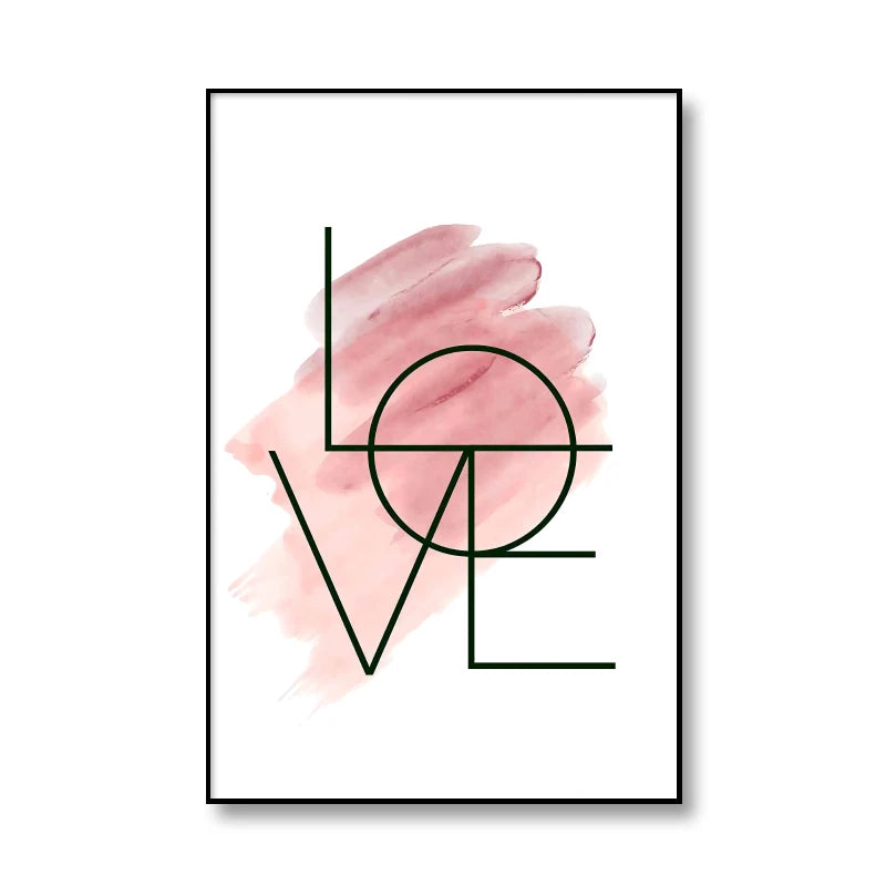Quadro Decorativo Pena Rosa com Frase Inspiradora — Arte para Quarto Feminino