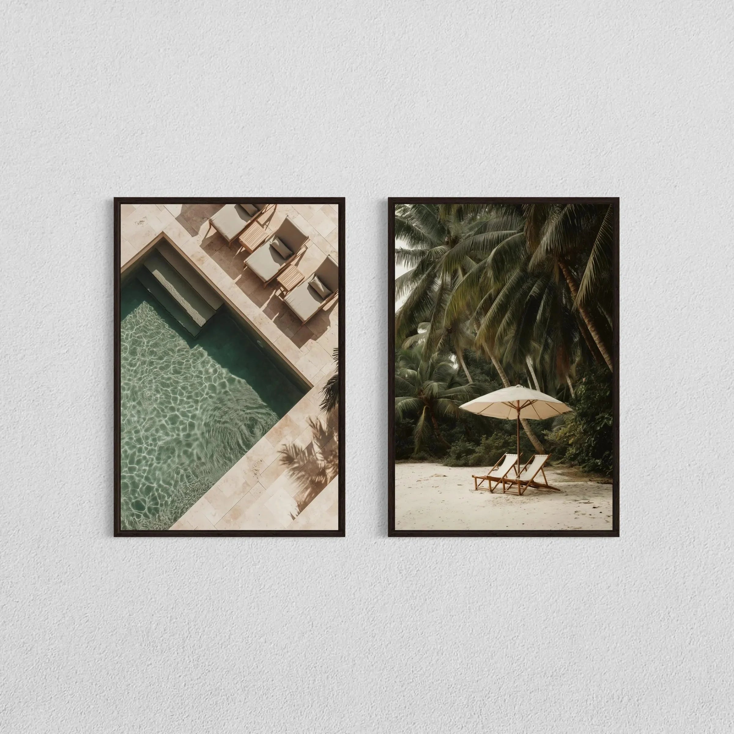 Kit 2 Quadros Oliveira e Vaso — Arte Botânica Retrô para Sala