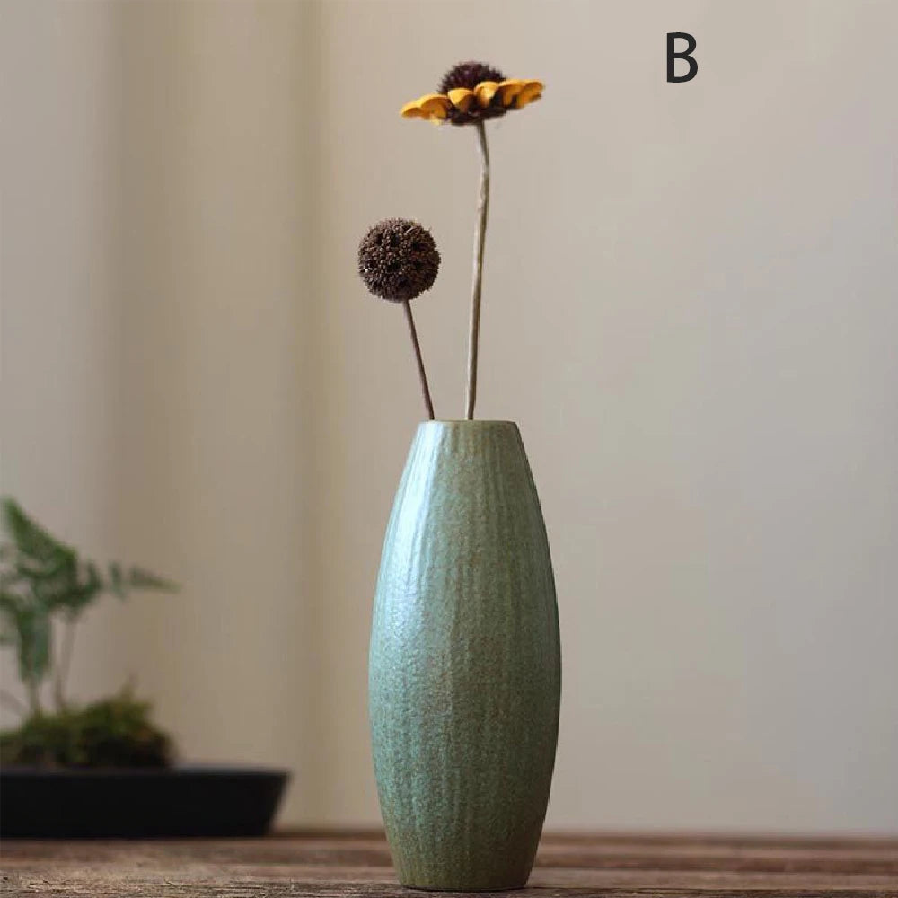 Vaso Cerâmica Pequeno Hidropônico para Mesa — Sala e Jantar Decoração Minimalista