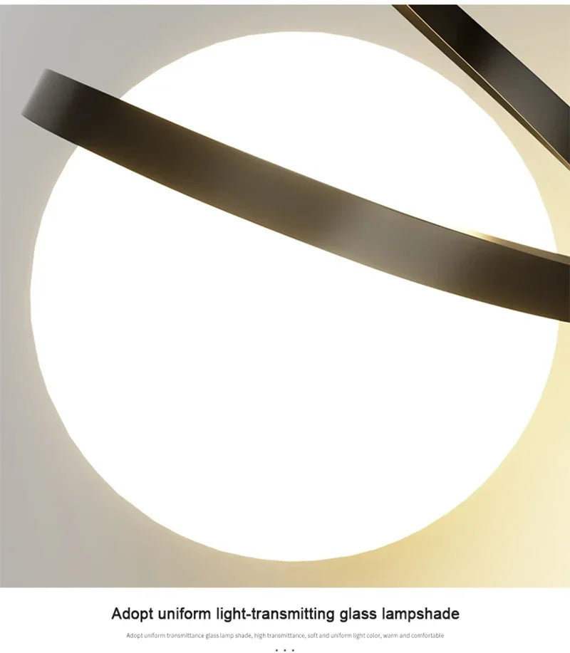 Pendente LED Nórdico Linear — Luminária de Cabeceira para Quarto e Sala de Jantar