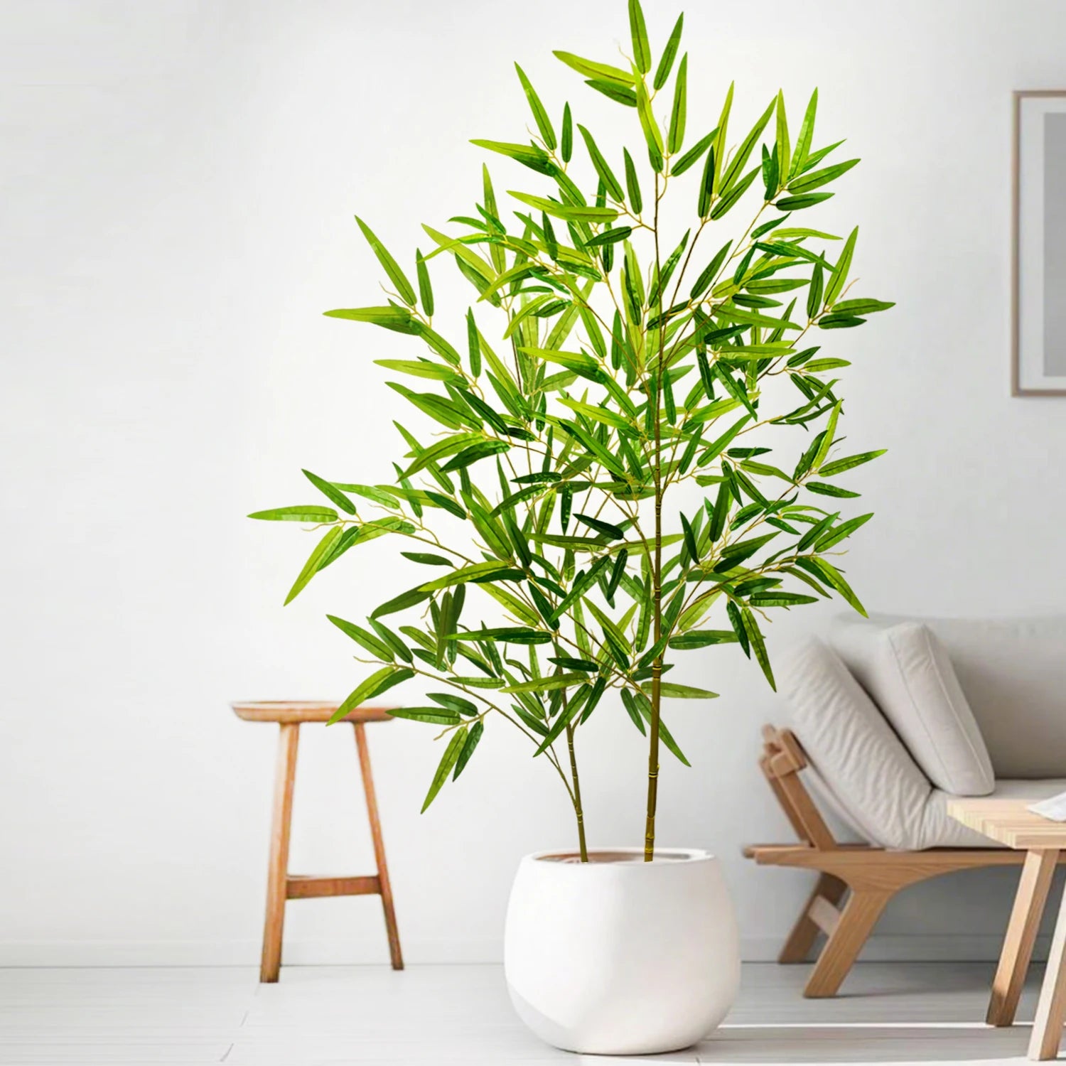Bambu e Monstera Artificial 100 a 180cm — Exuberância Tropical Permanente para Jardim e Casa