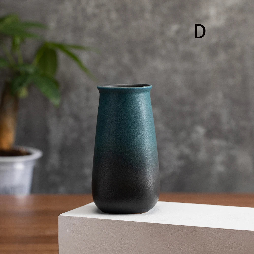 Vaso de Cerâmica Fosco para Flores — Vaso Moderno Decorativo para Mesa e Casamento