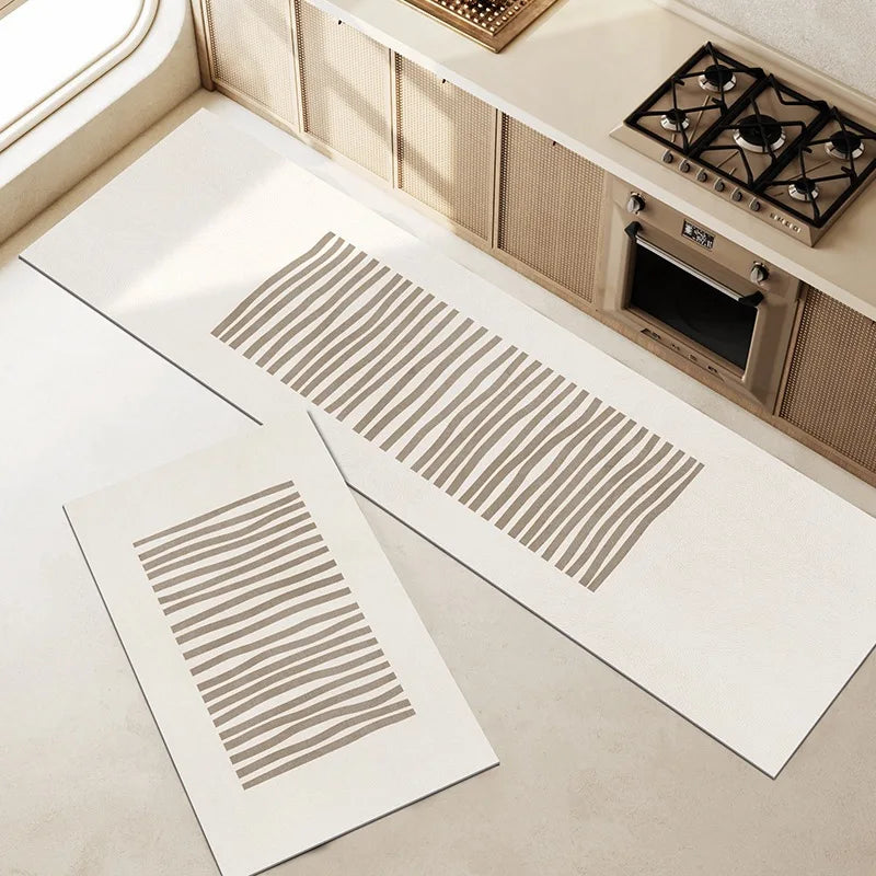 Tapete de Cozinha Diatomita Super Absorvente — Antiderrapante Lavável Longo