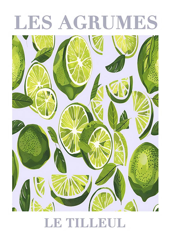 Quadro Decorativo Jardim de Limões Retrô — Arte Botânica para Sala e Escritório