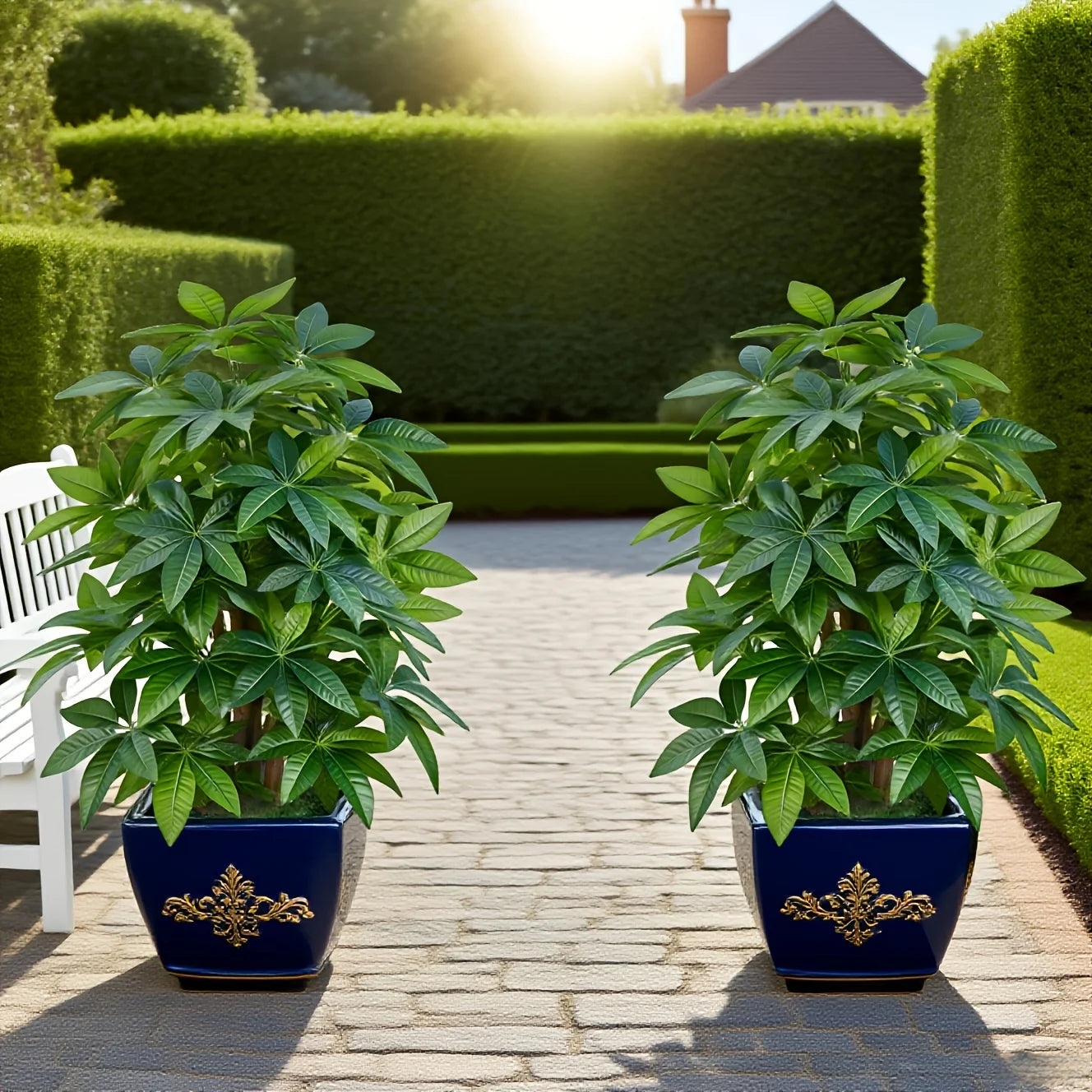 Árvore Artificial Money Tree 82cm — Verde Realista para Sala, Jardim e Varanda