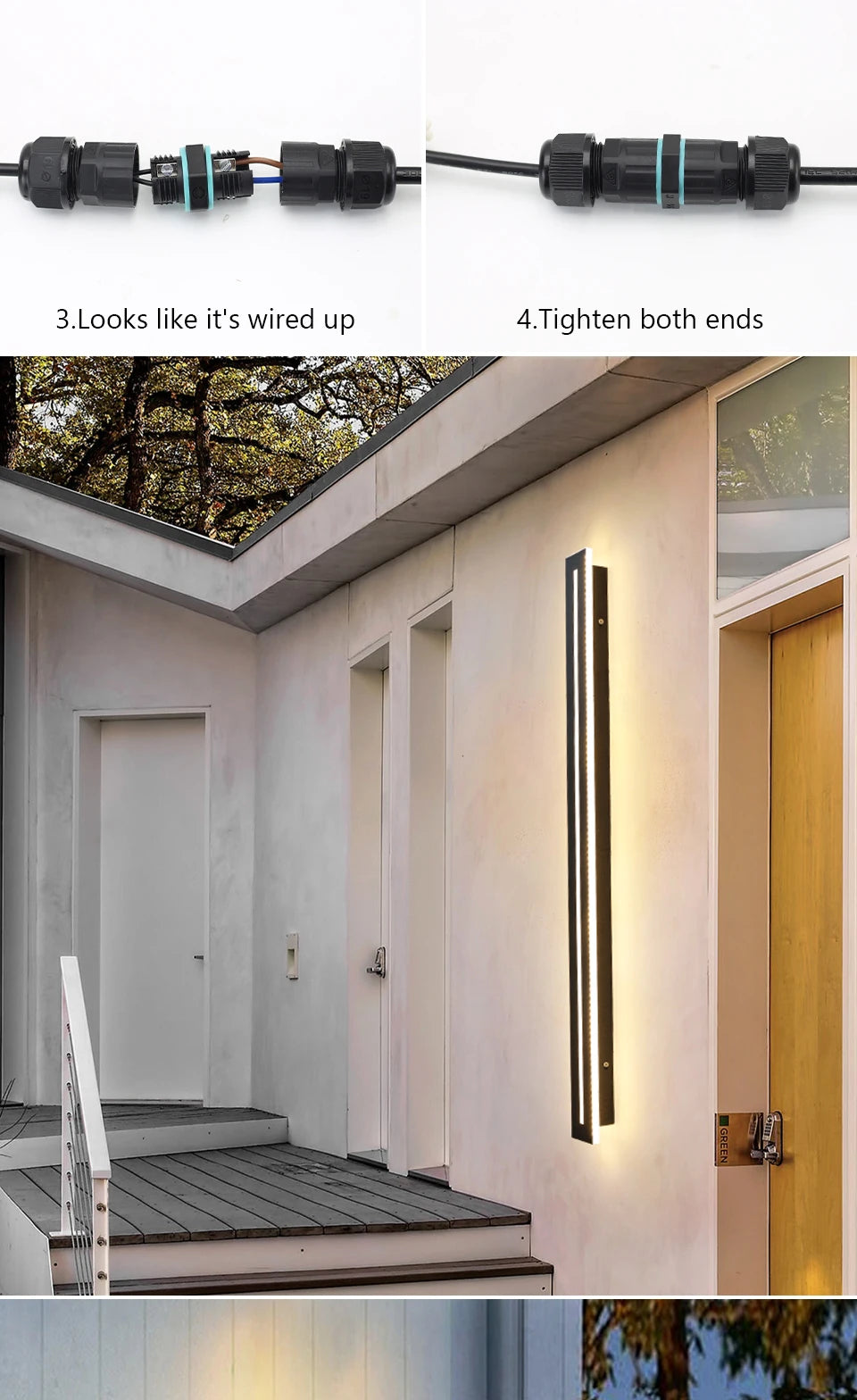 Arandela LED Externa Impermeável IP65 — Luminária de Parede para Jardim 16W a 48W