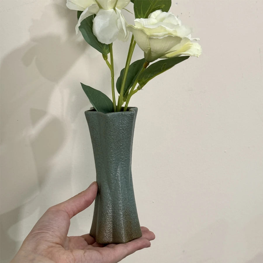 Vaso Cerâmica Simples Hidropônico — Decoração de Mesa para Sala e Jantar