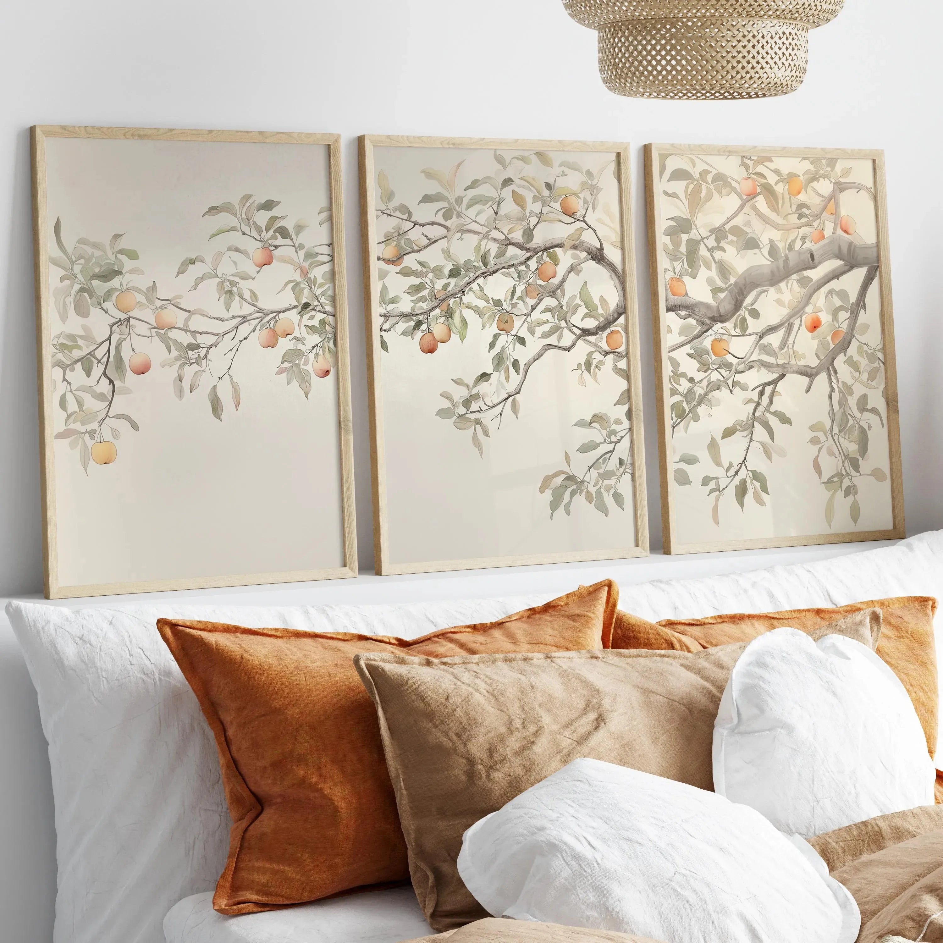 Quadro Decorativo Floral Boho Primaveril — Arte Botânica para Sala e Quarto