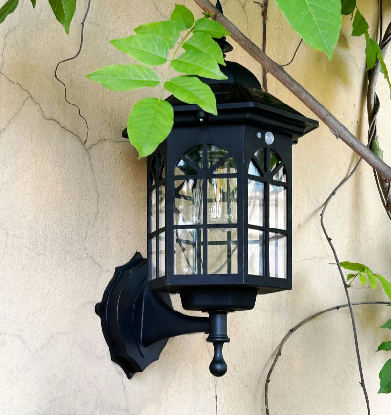 Luminária Solar de Parede Criativa — Impermeável Atmosfera para Jardim e Quintal