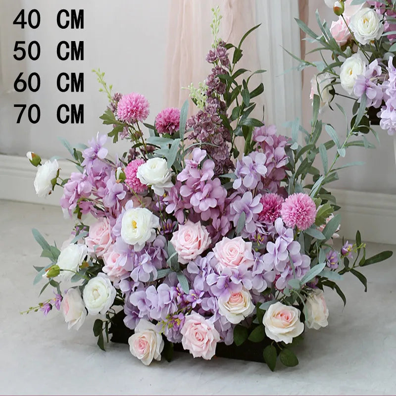 Bola de Flores Artificiais em Seda 35 a 70cm — Decoração Premium para Casamento e Festa
